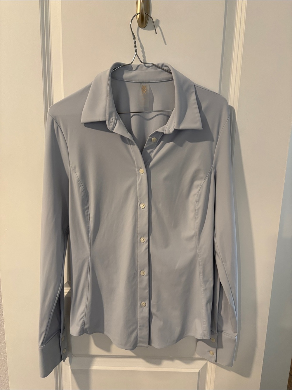 RHONE Light Gray Dress Shirt, Size M